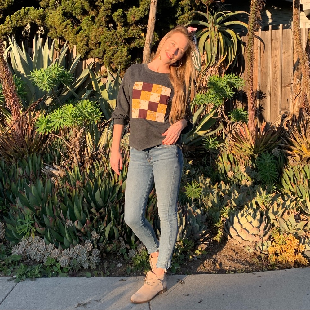 Super Soft Raw Hem Refashioned Sweatshirt